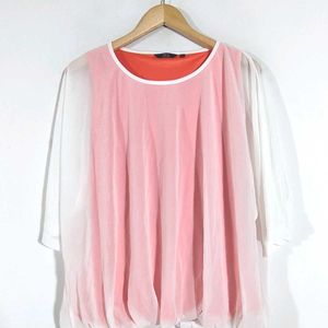 Orange And White Top (Women's)