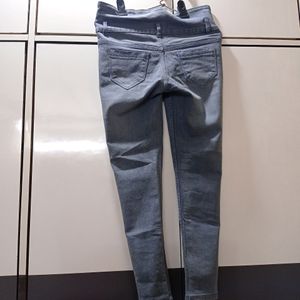 22. 4 Button Grey Jeans For Women