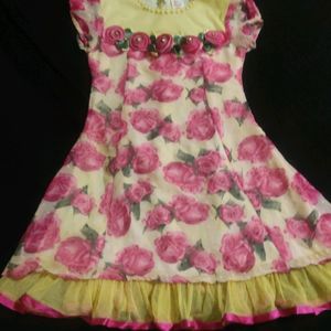 Beautiful Dress Rose Printed