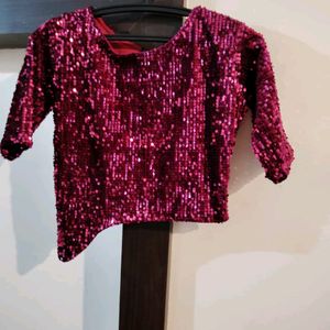 Pink Sequence Top