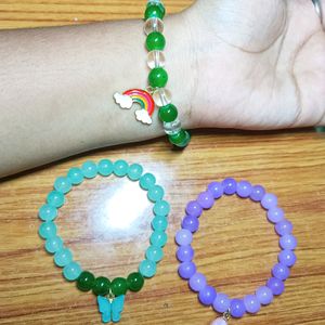 A Combo Of three Cute Charms Bracelets