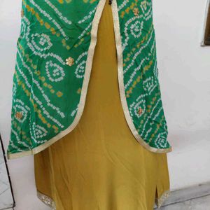 Mehendi Bandhej Dress