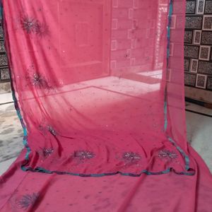 Pink Colour Saree Light Weight