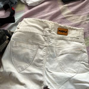 Women White Color Jeans