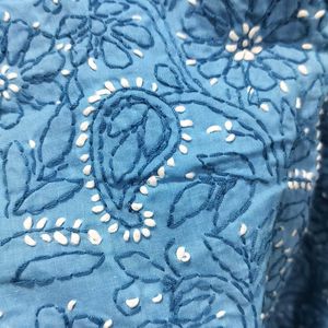 Blue Daily Wear Chikankari Kurta