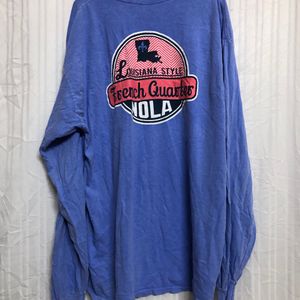 Gildan Blue Long Sleeve T Shirt