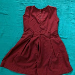 Girls Maroon School Uniform 2 Sets