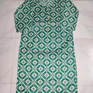 Green Printed Kurti