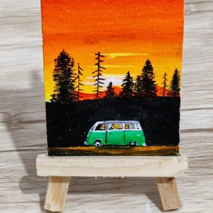 sunset and car painting