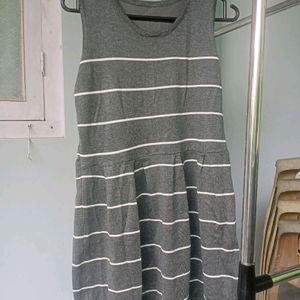 Grey Striped Dress