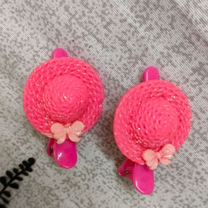 Cute Trendy & Fashionable Pink Hair/Make-up Clips.