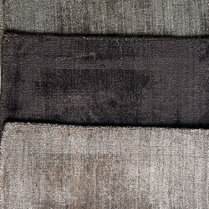 Set Of 3 Viscose & Wool Blend Floor Mats