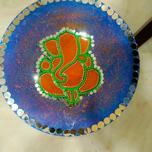 10 Inch Circle Ganesha Frem