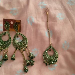 Navratri Offer Earrings With Tikka