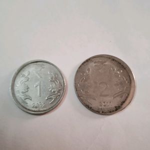 Combo Of 2 Error Coins One & Two Rs