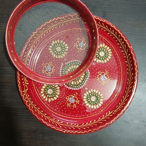 Karwa Chauth Pooja Thali And Chalni Both