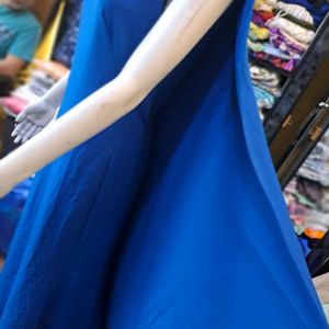 Blue One Shoulder Gown