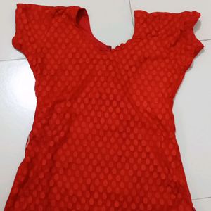 Red Stitched Top