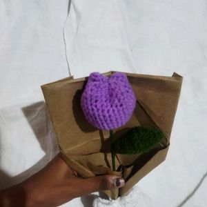 Single Crochet Lavender Tulip Bouquet