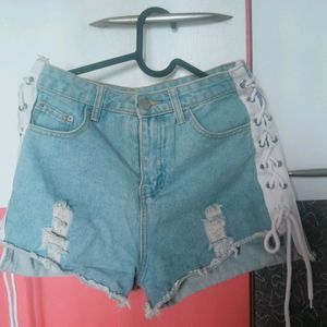 Ripped Denims Shorts