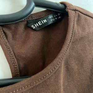 Shein Brown Crop Top (S)