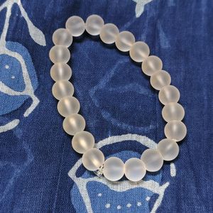 Matte White Bracelet | Glass Beads Bracele