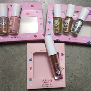 New Combo 6 Nail Polish+1 Lip Gloss(Freebie)🎁