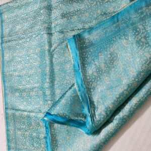 Festive Women Blue Art Silk Zari Embroidered Saree