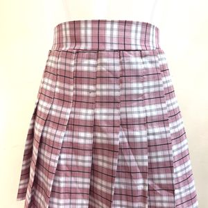 Pink Tennis Pleated Skirt