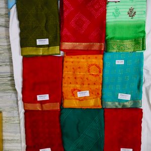 Beautiful Sarees with Blouse Piece