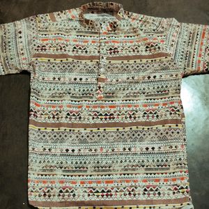 Mens Kurta L Size Multi Colour