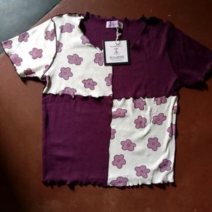 Rubbed Purple Tshirt With Tag