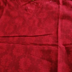 Ahika Red Colour Kurta