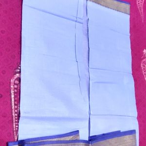 Lavender Cotton Saree