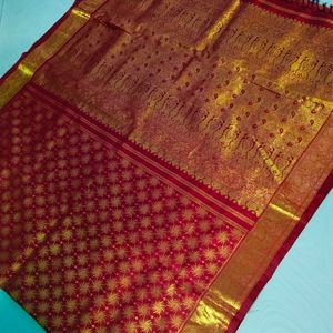 Pure  kanchipattu KDM Zaree Saree