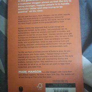 The Subtle Art Of Not Giving A f*ck By Mark Manson