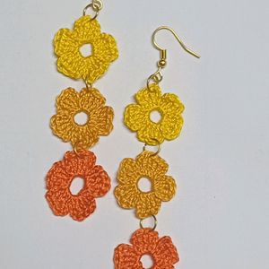 Yellow Mustard Orange Earrings