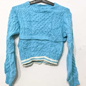 Cyan Blue Sweater