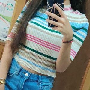 Knitted Multi Color Top