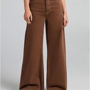 Straight Loose Brown Denim Jean