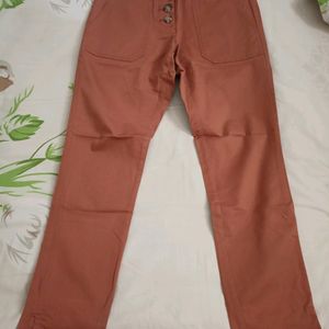 Straight Fit Cotton Pants