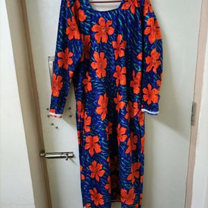 Velvet Flower Printed Kurta