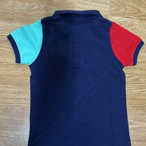 Collar T-shirt For Kids - Blue