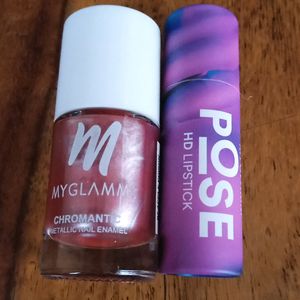 Myglamm Lipstick And Naipaint Combo