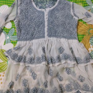 Chikankari Short Kurti