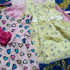 3 Qute Dresses For New Born Baby Girl