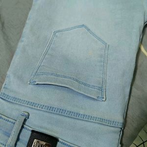 Light Blue Straight Fit & High Waist Jeans Women