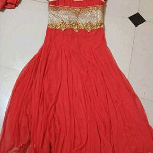 beautiful tomato color gown