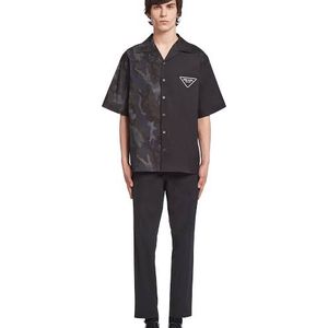 PRADA Double Match Bowling Shirt in Cotton Poplin