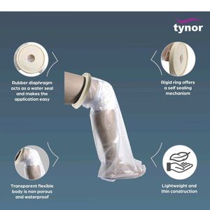 TYNOR Cast Cover Leg, White, Universal Size, 1 Uni